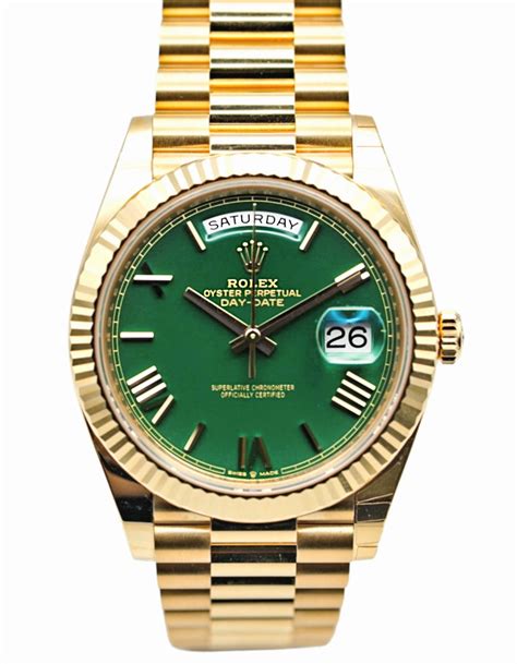 rolex president day date green|Rolex Day-Date 40mm price.